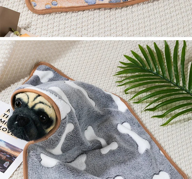 Coral Fleece Pet Sleeping Blanket