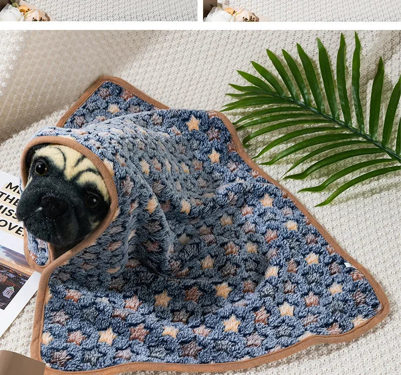 Coral Fleece Pet Sleeping Blanket