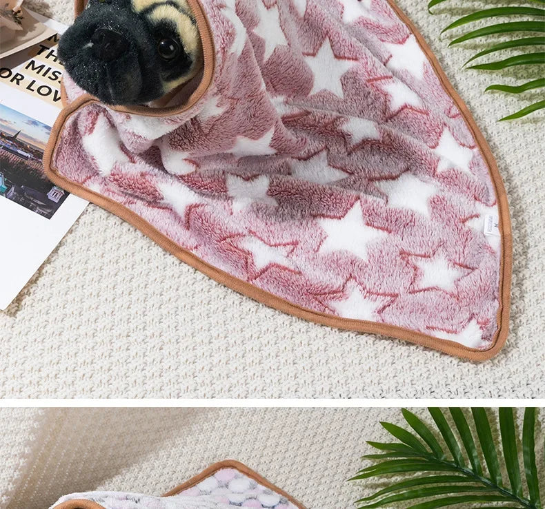 Coral Fleece Pet Sleeping Blanket