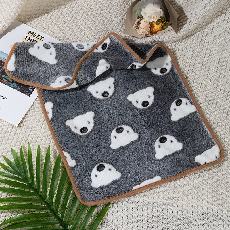 Coral Fleece Pet Sleeping Blanket