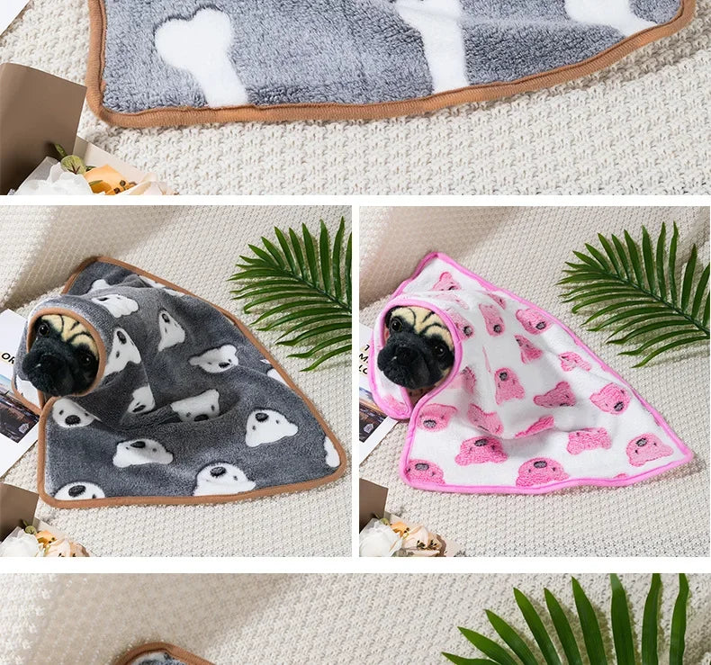 Coral Fleece Pet Sleeping Blanket