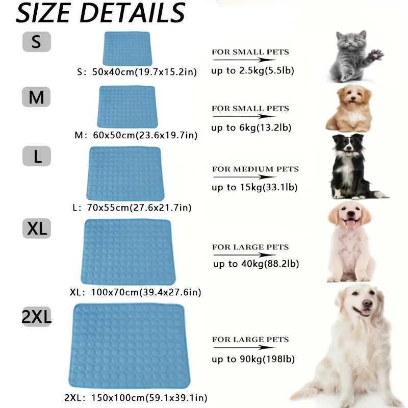 Pet Cooling Ice Pad Blanket
