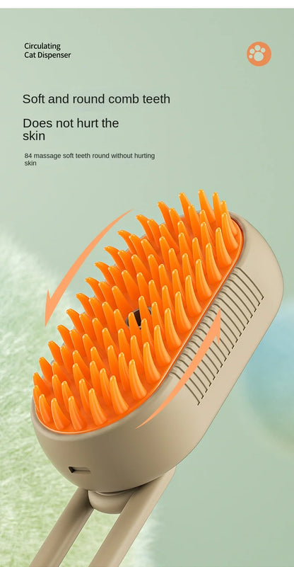 3-in-1 Electric Steam Pet Grooming Brush