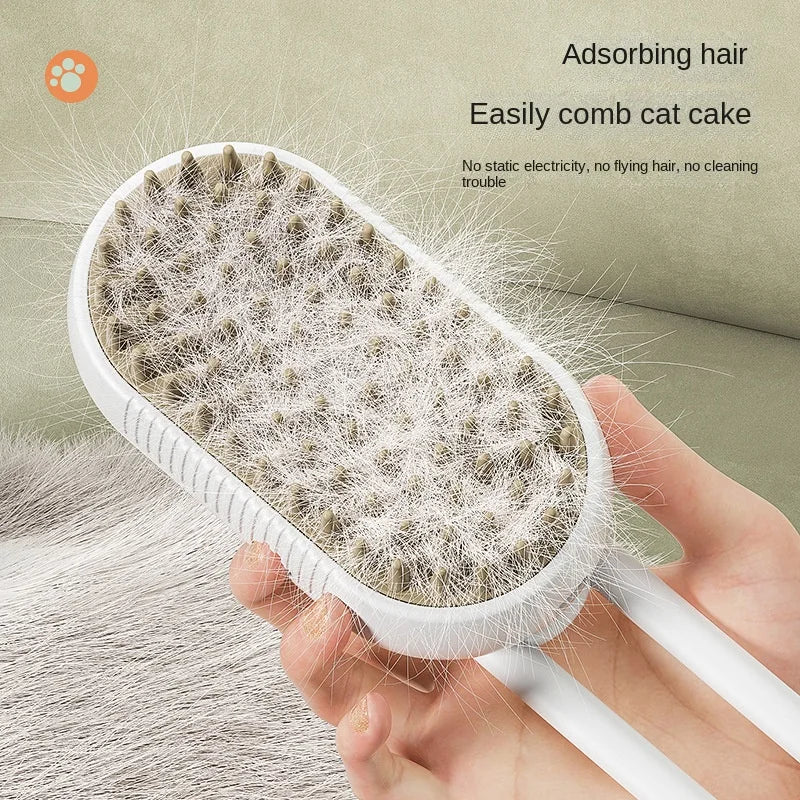 3-in-1 Electric Steam Pet Grooming Brush