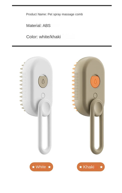 3-in-1 Electric Steam Pet Grooming Brush