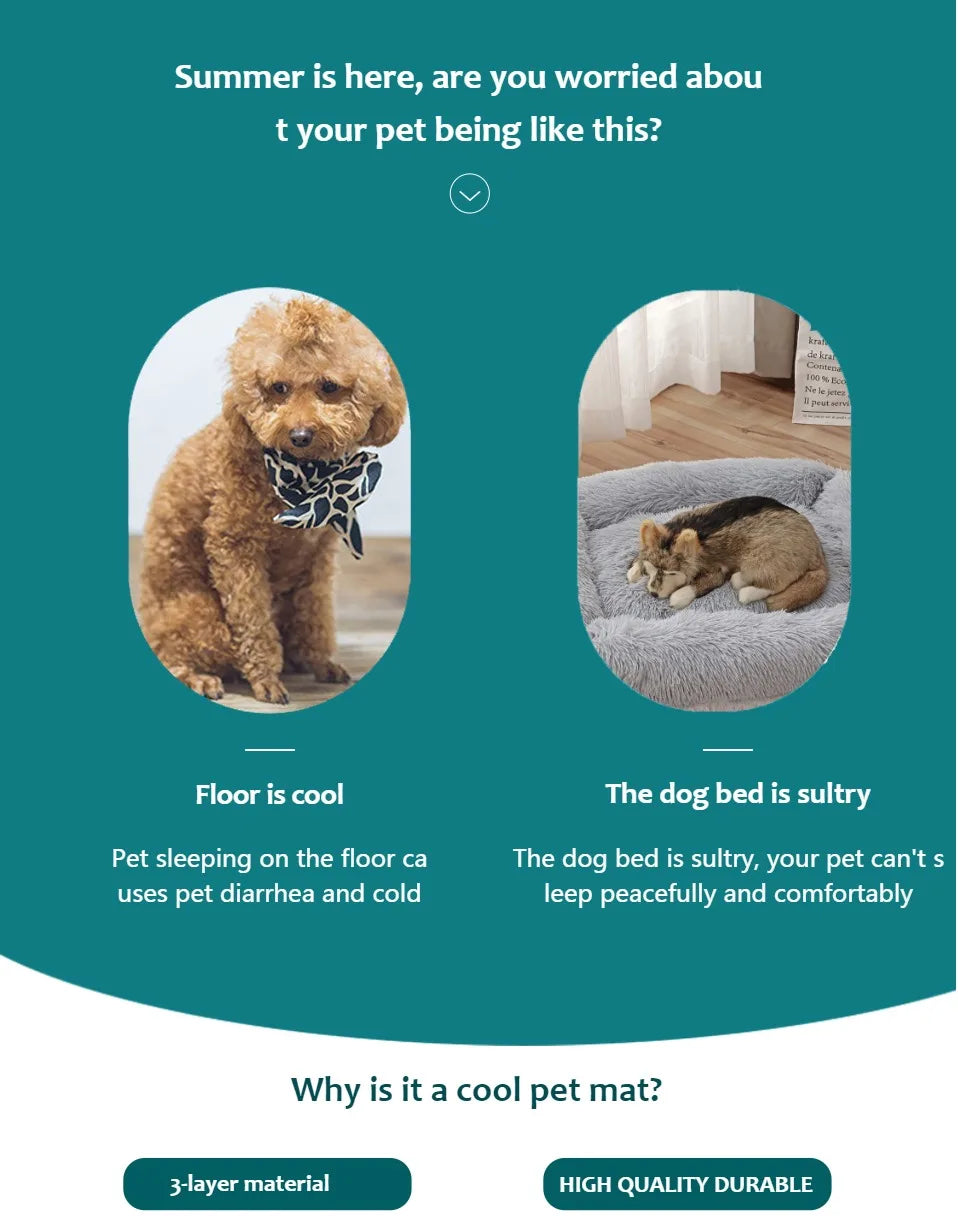 Pet Cooling Ice Pad Blanket