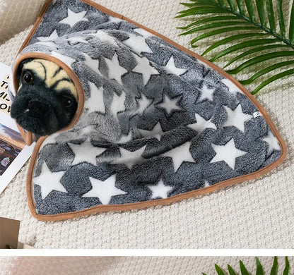 Coral Fleece Pet Sleeping Blanket