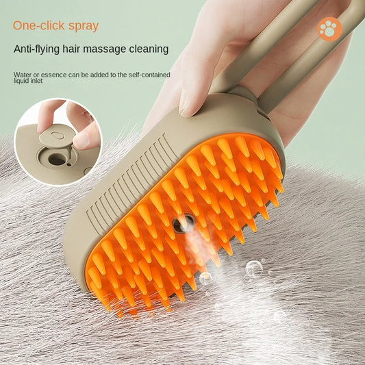 3-in-1 Electric Steam Pet Grooming Brush